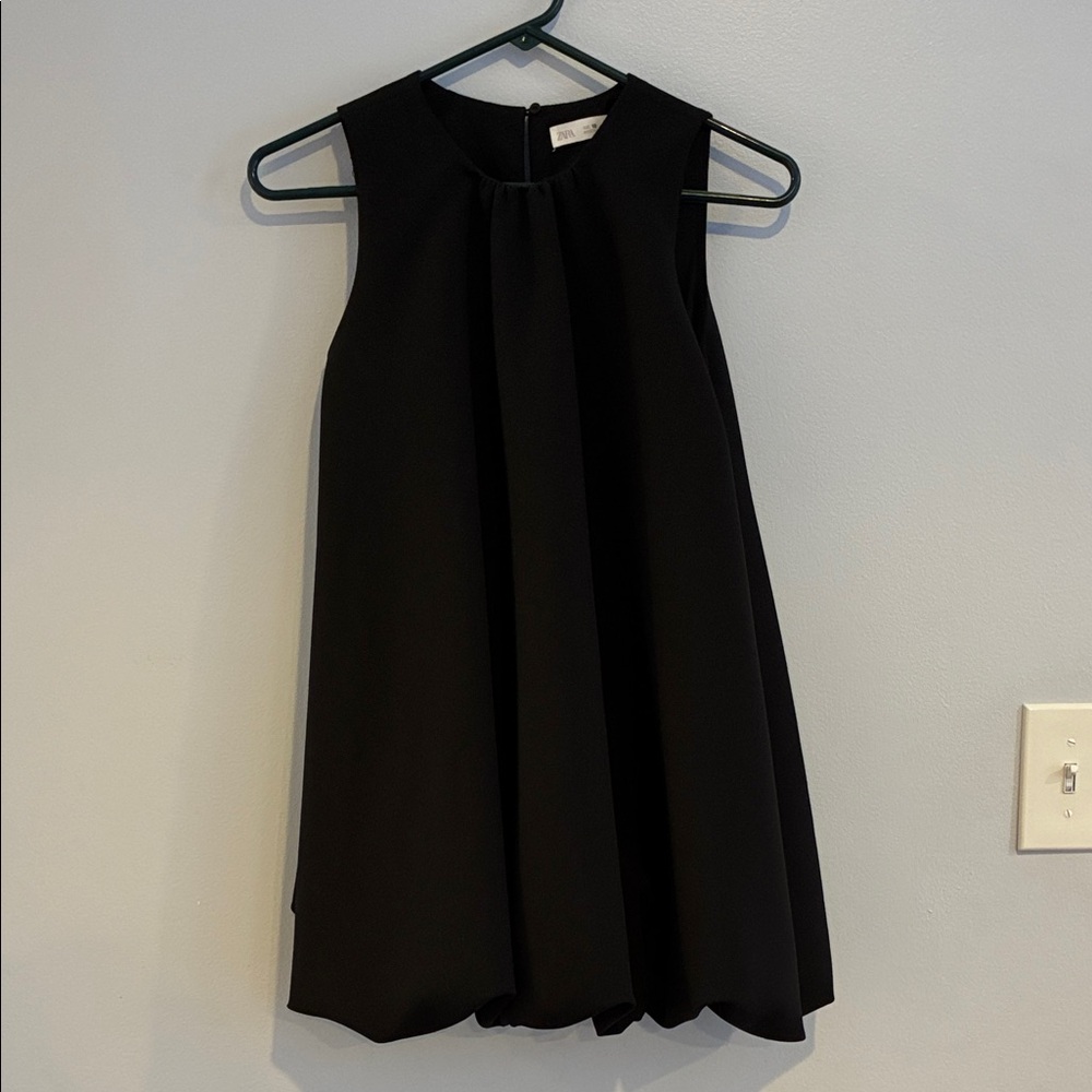 NW Zara Girls Black Bubble Hem Dress